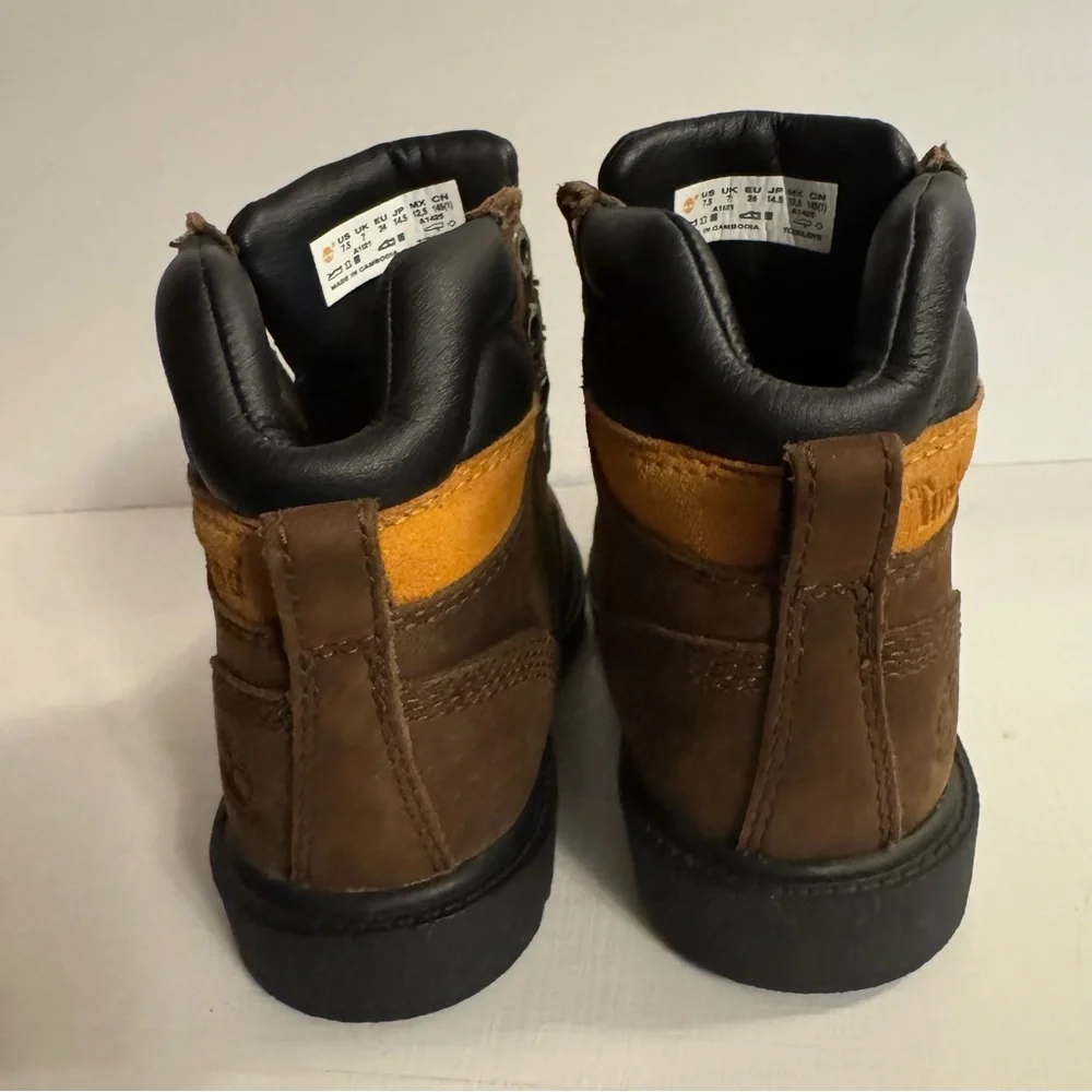 TIMBERLAND Brown Lace-up Hiking Low Top Boots Toddlers 7.5